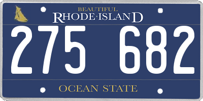RI license plate 275682