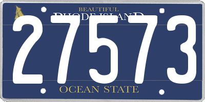 RI license plate 27573