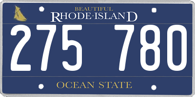 RI license plate 275780