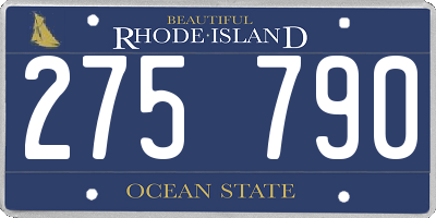 RI license plate 275790