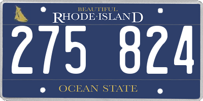 RI license plate 275824