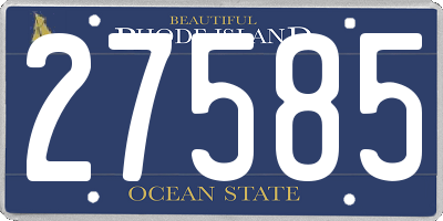 RI license plate 27585