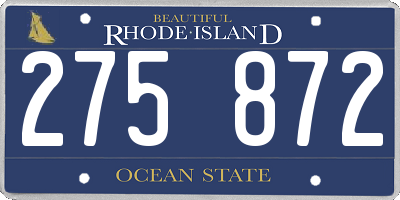 RI license plate 275872