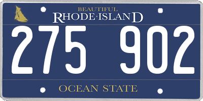 RI license plate 275902