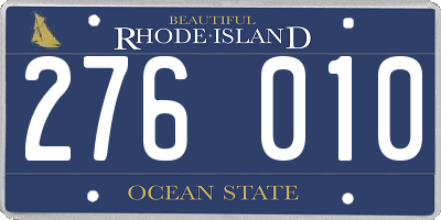 RI license plate 276010