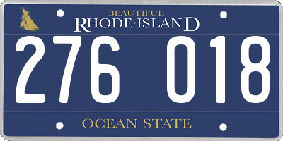 RI license plate 276018