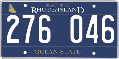 RI license plate 276046