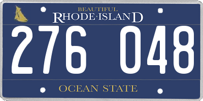 RI license plate 276048