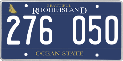 RI license plate 276050