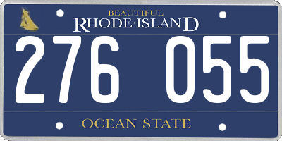 RI license plate 276055