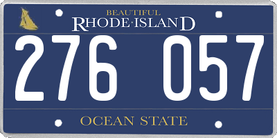 RI license plate 276057