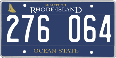 RI license plate 276064