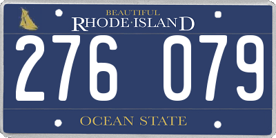 RI license plate 276079