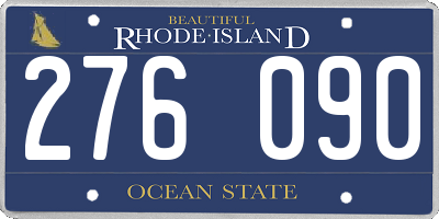 RI license plate 276090