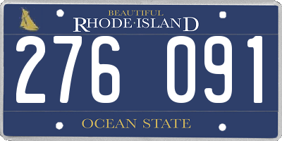 RI license plate 276091