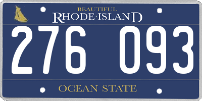 RI license plate 276093
