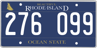 RI license plate 276099