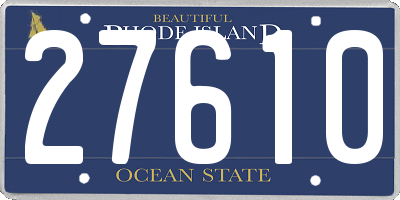 RI license plate 27610