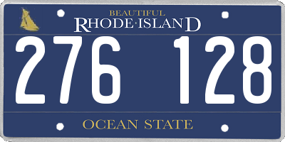RI license plate 276128