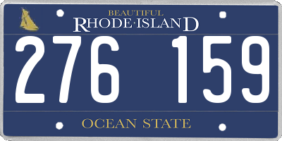 RI license plate 276159