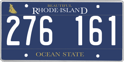 RI license plate 276161