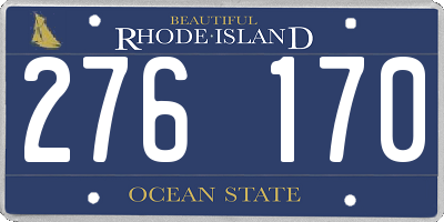RI license plate 276170