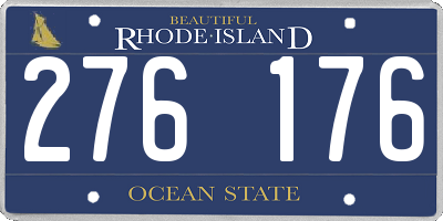 RI license plate 276176