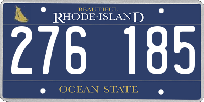 RI license plate 276185
