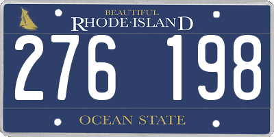 RI license plate 276198
