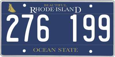 RI license plate 276199