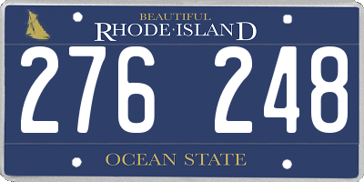 RI license plate 276248