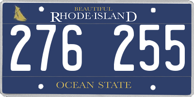 RI license plate 276255