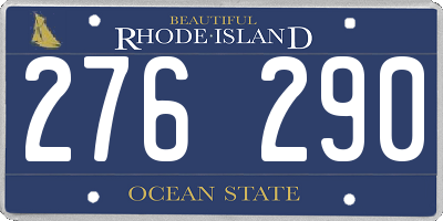 RI license plate 276290