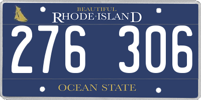 RI license plate 276306
