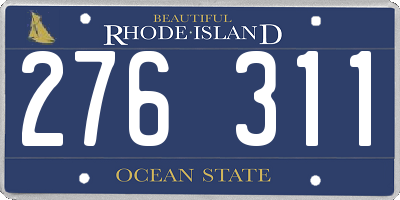 RI license plate 276311