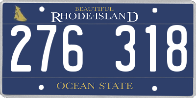 RI license plate 276318