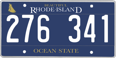 RI license plate 276341