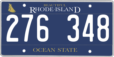 RI license plate 276348