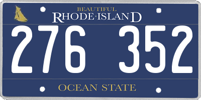 RI license plate 276352