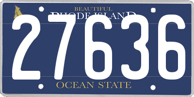 RI license plate 27636