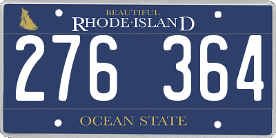 RI license plate 276364