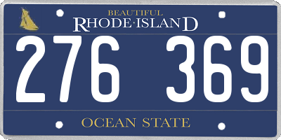 RI license plate 276369