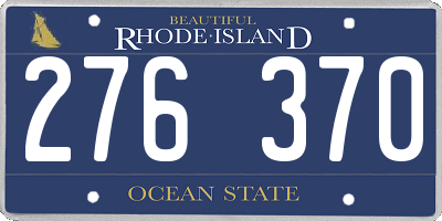 RI license plate 276370