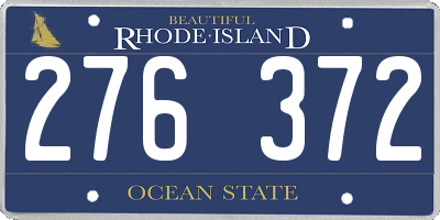 RI license plate 276372