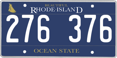 RI license plate 276376
