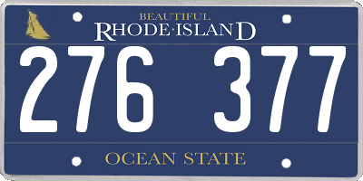 RI license plate 276377