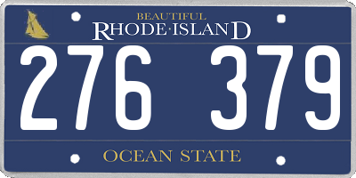 RI license plate 276379