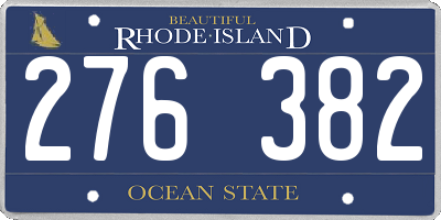 RI license plate 276382