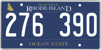 RI license plate 276390