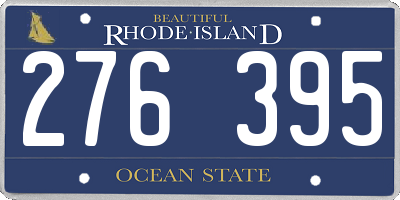 RI license plate 276395